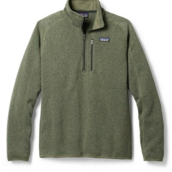 Patagonia Men's Quarter Zip Green Sweater M - Picture 4 of 7